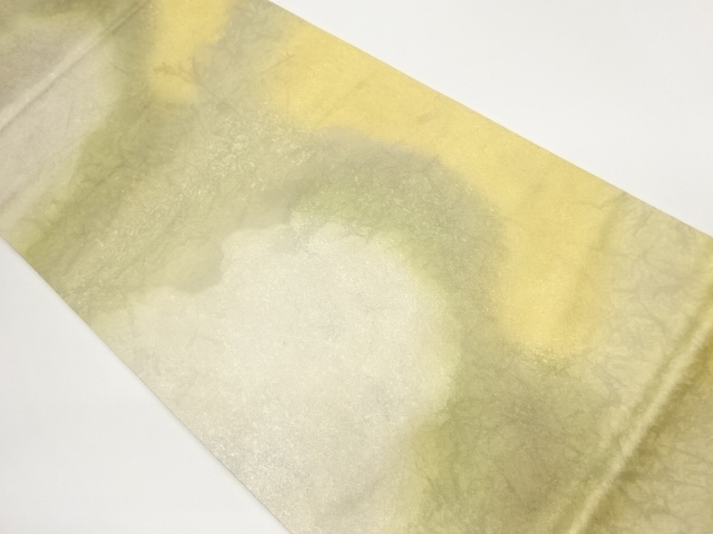 引箔抽象模様織出し袋帯